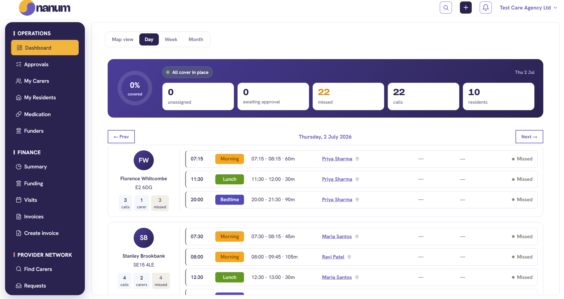 nanum — day schedule